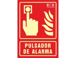 Syssa Señal Pulsador de Alarma PVC Fotoluminiscente 210x297 mm