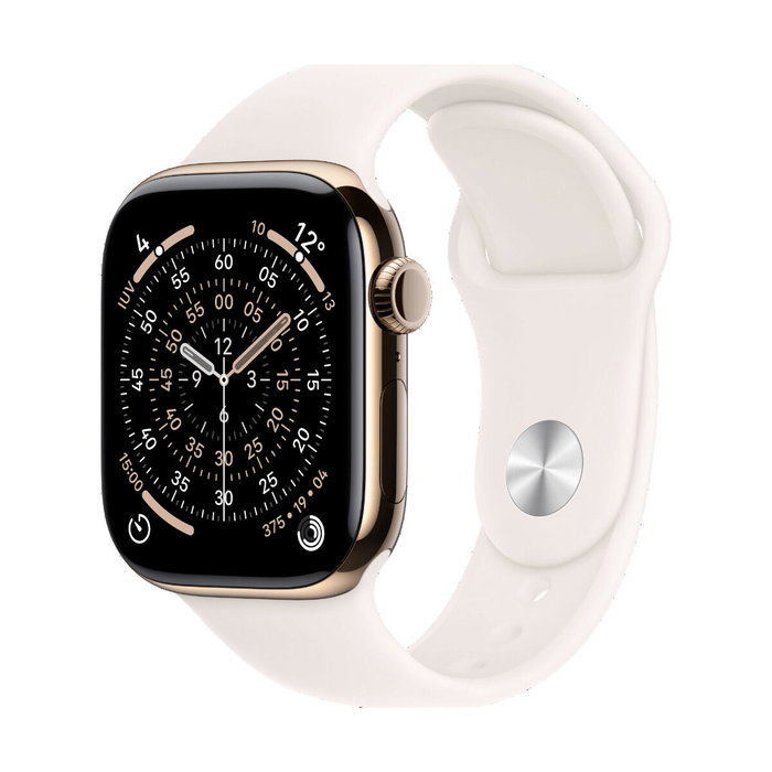 Apple Watch Series 11 42 mm Titanio Dorado con Correa Deportiva Rosa S/M GPS + Cellular Apple Watch Series 11 42 mm Titanio Dorado con Correa Deportiva Rosa S/M GPS + Cellular