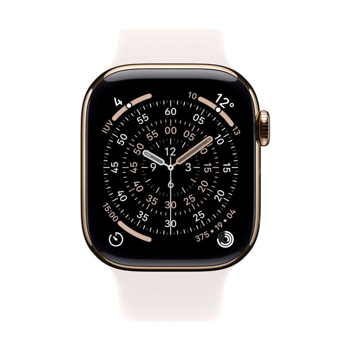 Apple Watch Series 11 42 mm Titanio Dorado con Correa Deportiva Rosa S/M GPS + Cellular Apple Watch Series 11 42 mm Titanio Dorado con Correa Deportiva Rosa S/M GPS + Cellular