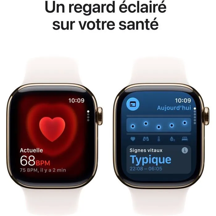 Apple MF84W4ZRA Apple Watch Series 11 GPS + Cellular 42 mm Caja Titanio Dorado Correa Deportiva Tono Rubor Claro Talla S/M