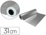 BASIKA Papel de Regalo Metalizado Plata Bobina 31 cm x 80 m