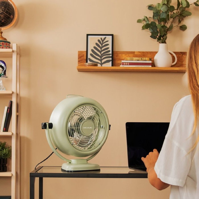 Ventilador de Sobremesa Cecotec EnergySilence 800 RetroDesk Verde 20 W Ventilador de Sobremesa Cecotec EnergySilence 800 RetroDesk Verde 20 W
