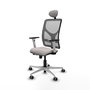 PIQUERAS Y CRESPO Silla de oficina Motilla con mecanismo Sincro/Traslack Blanco y Gris