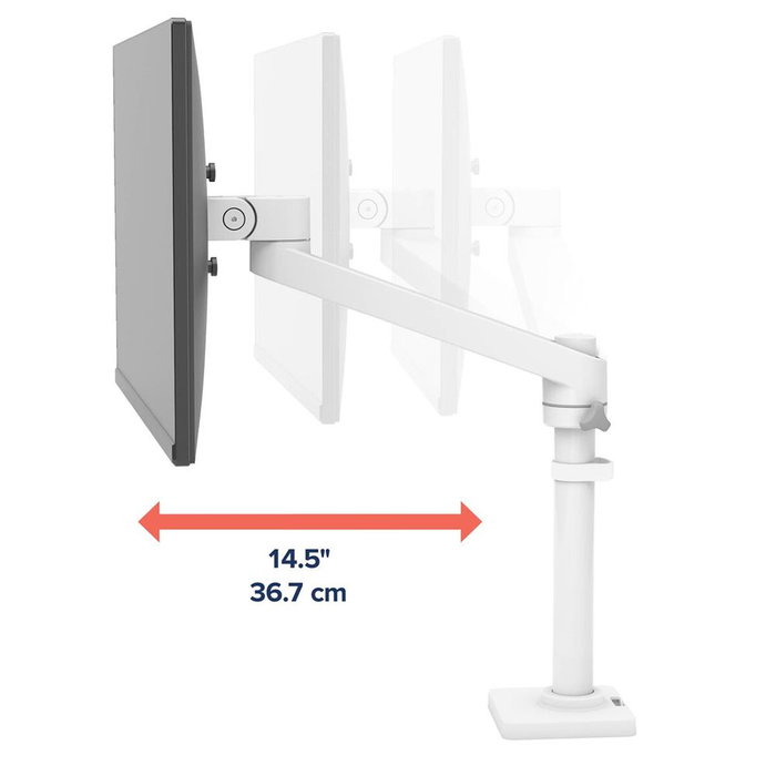 Ergotron NX Series 45-669-216 Brazo para Monitor 34 pulgadas Blanco y Negro Ergotron NX Series 45-669-216 Brazo para Monitor 34 pulgadas Blanco y Negro