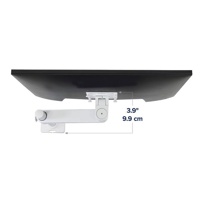 Ergotron Brazo para Monitor NX Series - Soporte VESA 100x100/75x75 mm, Pantalla hasta 34" (86.4 cm), 8 kg, Ajuste de Altura y Rotación 360°, Color Negro/Blanco