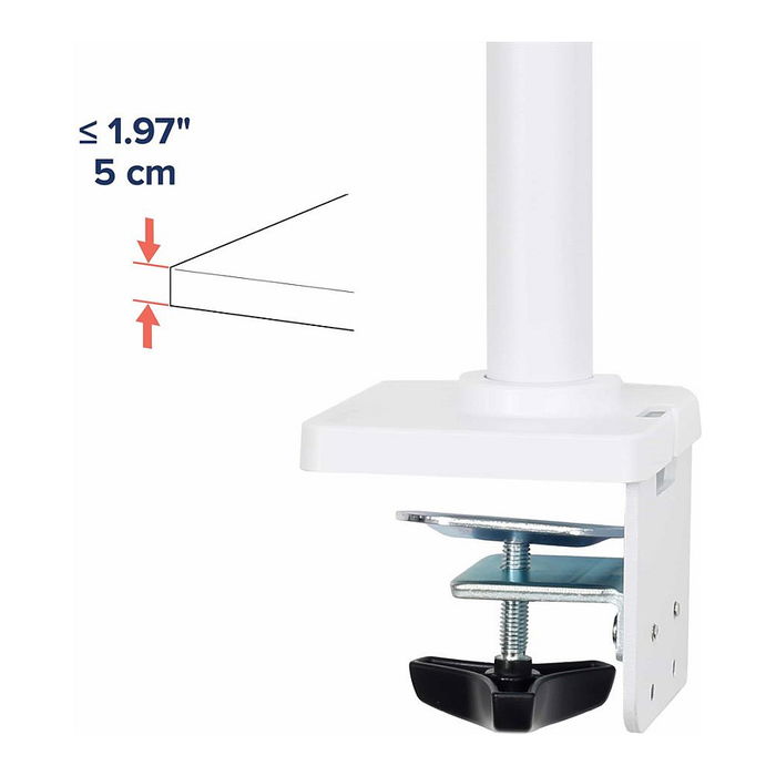 Ergotron Brazo para Monitor NX Series - Soporte VESA 100x100/75x75 mm, Pantalla hasta 34" (86.4 cm), 8 kg, Ajuste de Altura y Rotación 360°, Color Negro/Blanco