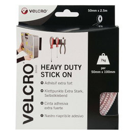 VELCRO Cinta de velcro autoadhesiva Extra Stark 50mm x 2,5m Blanco