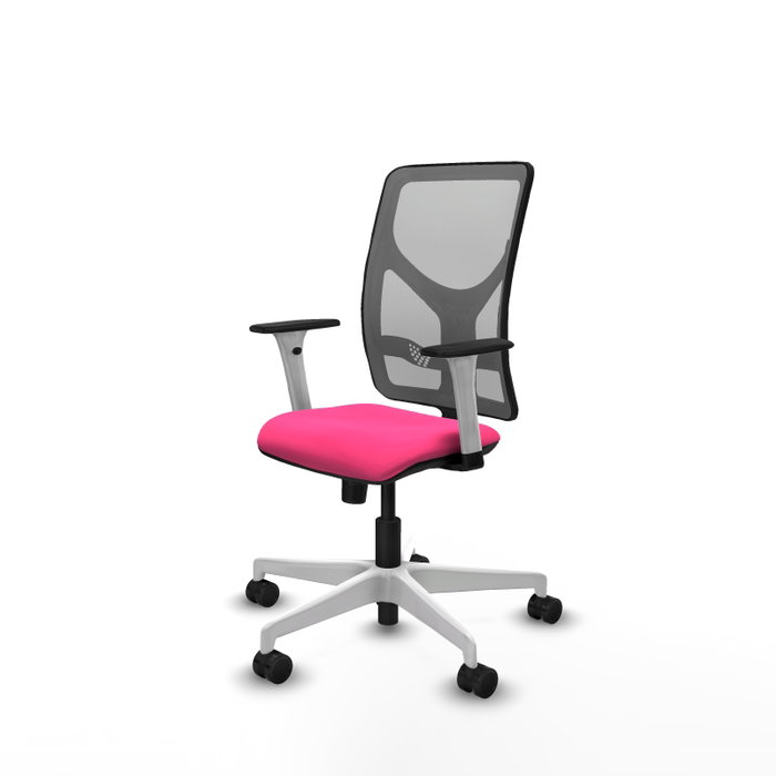 PIQUERAS Y CRESPO Silla de oficina Motilla con mecanismo Sincro, Rosa y Gris