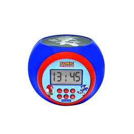 LEXIBOOK Reloj Despertador Proyector Sonic the Hedgehog con Alarma y Luz Nocturna LCD