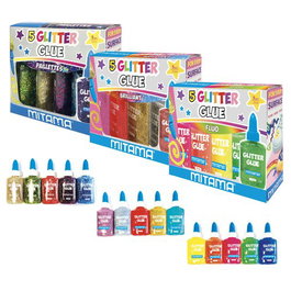 MITAMA Cola Mitama Glitter 37ml Colores Surtidos Pack de 5
