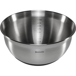 Brabantia Cuenco para mezclar de acero inoxidable, negro mate, 1,6 L