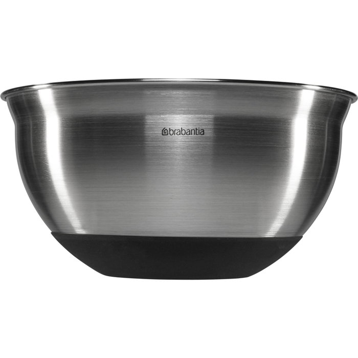 Brabantia Cuenco para mezclar de acero inoxidable, negro mate, 1,6 L