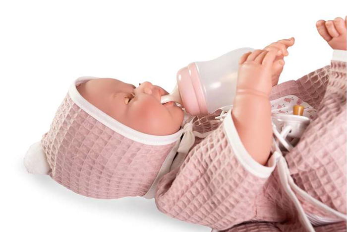 Antonio Juan Muñeca Recién Nacida Mia que hace Pipí con Capita de Baño, 42 cm