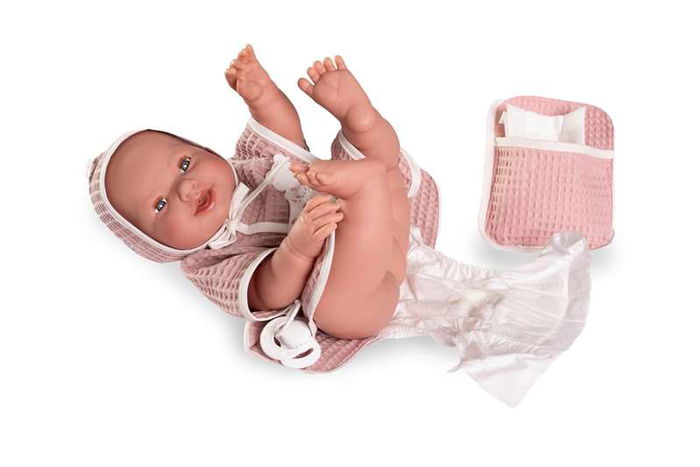 Antonio Juan Muñeca Recién Nacida Mia que hace Pipí con Capita de Baño, 42 cm