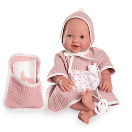 Antonio Juan Muñeca Recién Nacida Mia que hace Pipí con Capita de Baño, 42 cm