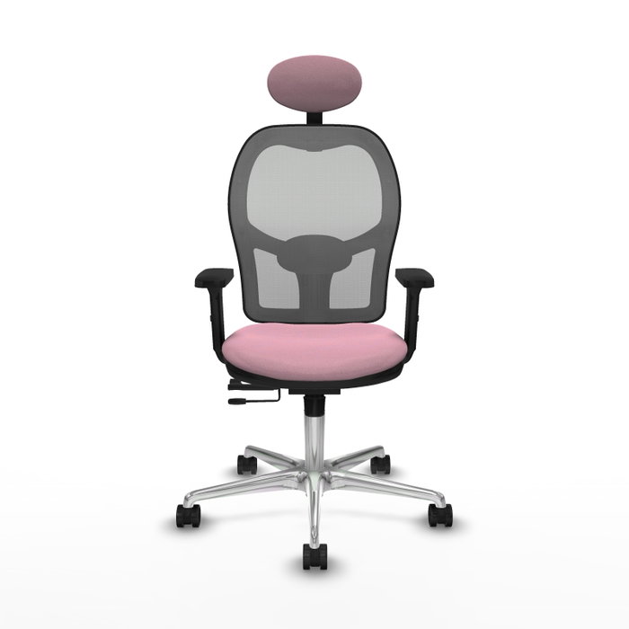 PIQUERAS Y CRESPO Silla de oficina Jorquera Rosa y Gris con mecanismo Sincro/Traslack PIQUERAS Y CRESPO Silla de oficina Jorquera Rosa y Gris con mecanismo Sincro/Traslack