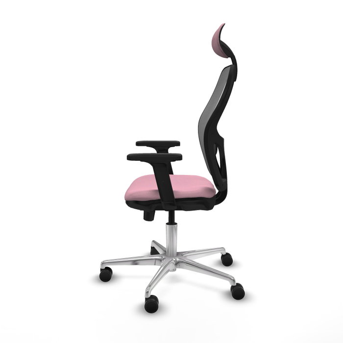 PIQUERAS Y CRESPO Silla de oficina Jorquera Rosa y Gris con mecanismo Sincro/Traslack PIQUERAS Y CRESPO Silla de oficina Jorquera Rosa y Gris con mecanismo Sincro/Traslack