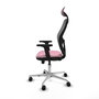PIQUERAS Y CRESPO Silla de oficina Jorquera Rosa y Gris con mecanismo Sincro/Traslack