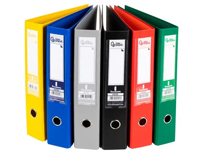 Liderpapel Archivador de palanca Classic forrado PVC lomo 75 mm colores surtidos