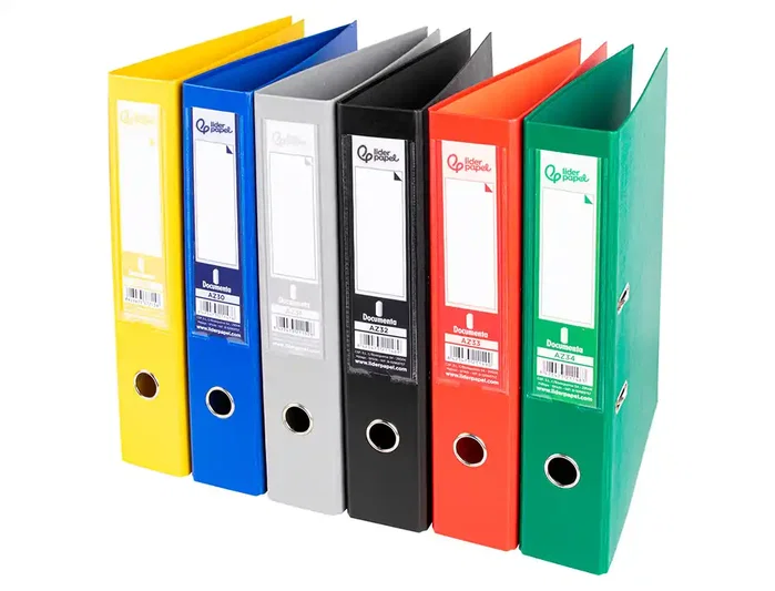 Liderpapel Archivador de palanca Classic forrado PVC lomo 75 mm colores surtidos