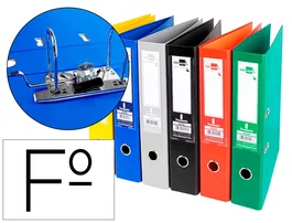 Liderpapel Archivador de palanca Classic forrado PVC lomo 75 mm colores surtidos