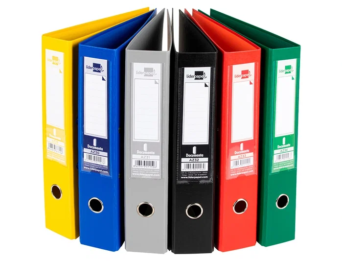 Liderpapel Archivador de palanca Classic forrado PVC lomo 75 mm colores surtidos