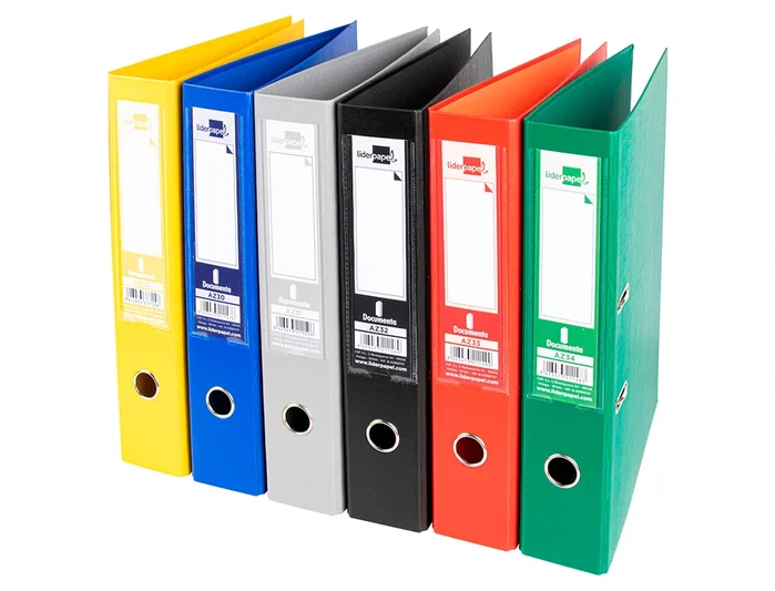 Liderpapel Archivador de palanca Classic forrado PVC lomo 75 mm colores surtidos