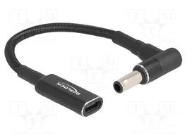 DeLOCK Cable adaptador USB Type-C hembra a Samsung 5,5 x 3,0 mm macho 90° 15 cm