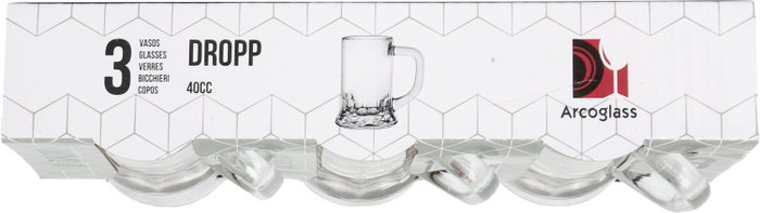 La Mediterranea Set de 3 Jarritas con Asa Dropp 40cc