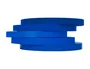 Q-connect Cinta Adhesiva Azul para Cerrar Bolsas, 66 m x 9 mm, para Máquinas Precintadoras, Rollo
