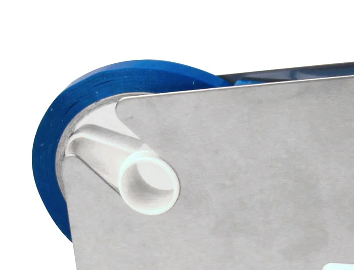 Q-connect Cinta Adhesiva Azul para Cerrar Bolsas, 66 m x 9 mm, para Máquinas Precintadoras, Rollo