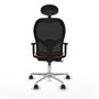 PIQUERAS Y CRESPO Silla de oficina Jorquera con mecanismo Sincro/Traslack Naranja y Negro