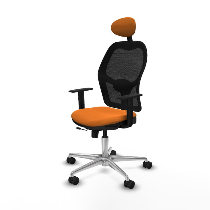 PIQUERAS Y CRESPO Silla de oficina Jorquera con mecanismo Sincro/Traslack Naranja y Negro PIQUERAS Y CRESPO Silla de oficina Jorquera con mecanismo Sincro/Traslack Naranja y Negro