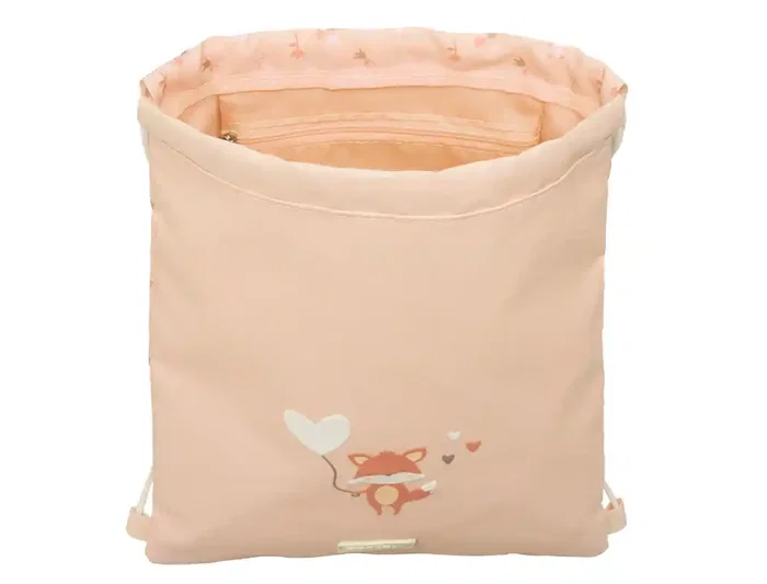 Bolsa Mochila con Cuerdas Safta Flores 26 x 34 x 1 cm