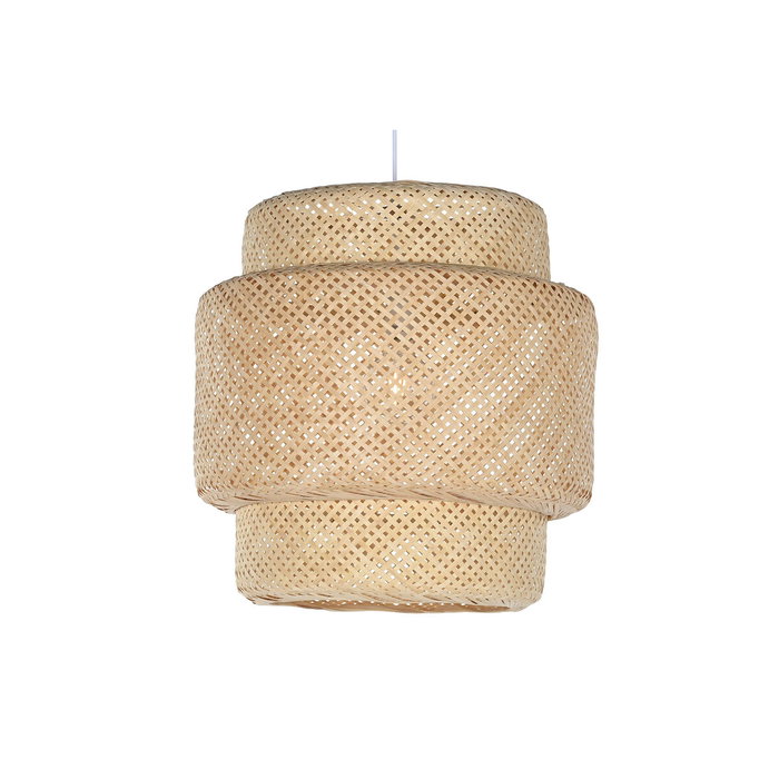 DKD Home Decor Lámpara de Techo de Bambú Marrón Claro