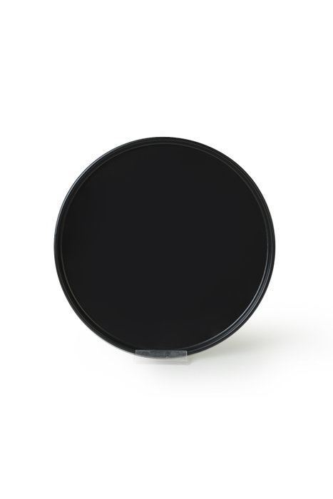 Hermia ST038006F956A000000MAS3T00 Juego de 6 Platos de Servicio de Cerámica Negra Mate, 27 cm