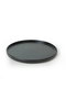 Hermia ST038006F956A000000MAS3T00 Juego de 6 Platos de Servicio de Cerámica Negra Mate, 27 cm