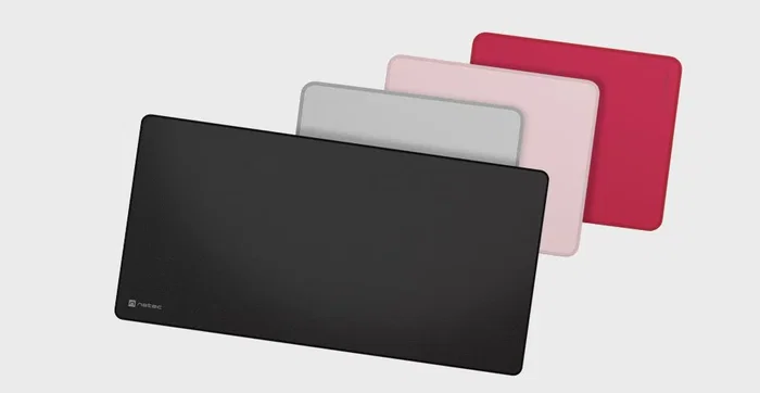 Natec Alfombrilla de ratón Colors Series Obsidian Negra 800x400 mm - Base antiderrapante y resistente al agua