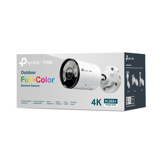 TP-Link VIGI InSight S385(4mm) Cámara de red tipo bala de 8 MP Blanco