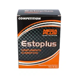 Mega Plus Estoplus 30 Packs - Suplemento deportivo con Tribulus, Maca, Glutatión, HMB y Óxido Nítrico para rendimiento y energía