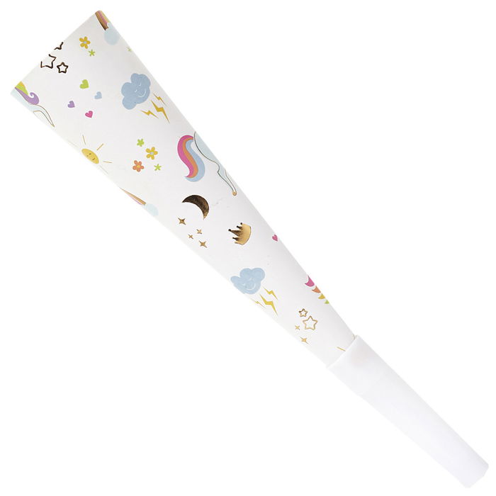 Party Time Juego De 6 Trompetas Fiesta Unicornio Licorne 20 cm