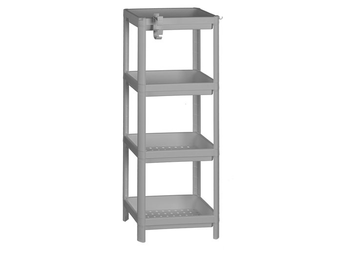 Berilo Estanteria Plastico Gris 4 Baldas 100 cm (Set de 6)