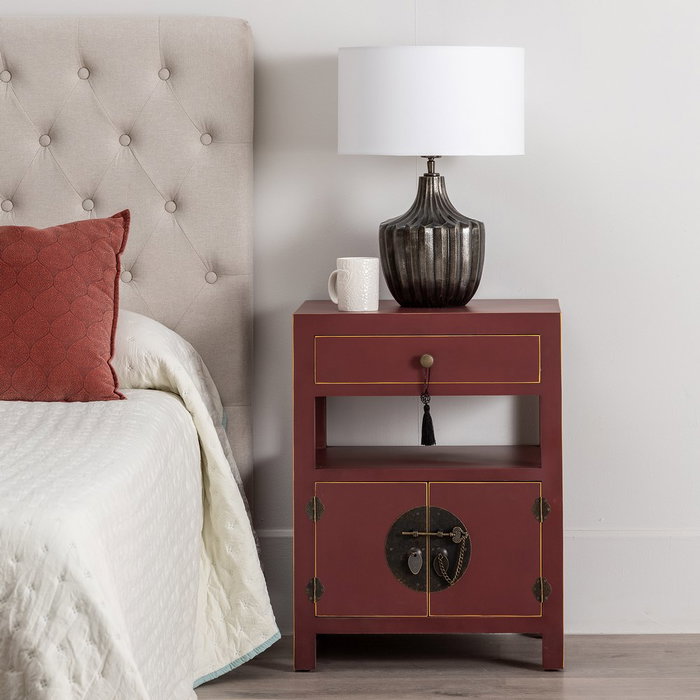 Mesita Teja Madera ''Oriente'' 50 X 40 X 66 cm