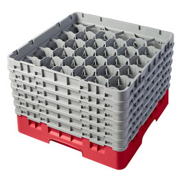 CAMBRO Cesta de lavado 30 compartimentos Rojo