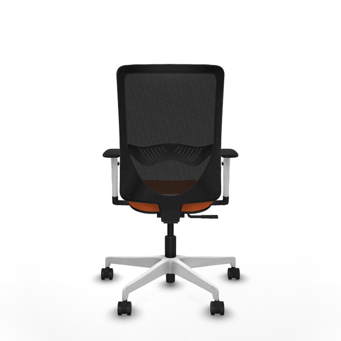 PIQUERAS Y CRESPO Silla de oficina Zulema con mecanismo Sincro, Tela Naranja y Malla Negra PIQUERAS Y CRESPO Silla de oficina Zulema con mecanismo Sincro, Tela Naranja y Malla Negra