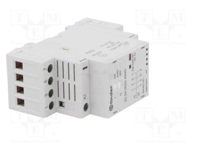 FINDER Contactor de Instalación Modular 4-polar 25A 24VAC/24VDC