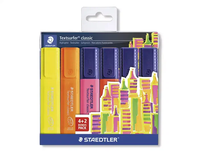 STAEDTLER Textsurfer 364 Estuche de 6 Unidades Surtidas STAEDTLER Textsurfer 364 Estuche de 6 Unidades Surtidas