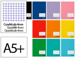 Liderpapel Libreta A5+ Smart 16 Hojas 75gr Cuadro 4mm Con Margen