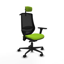 PIQUERAS Y CRESPO Silla de oficina Mardos con mecanismo Sincro/Traslack Pistacho y Negro