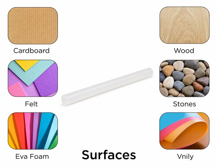 Innspiro Pack de 6 barras de silicona termofusible 1,1x10cm Innspiro Pack de 6 barras de silicona termofusible 1,1x10cm